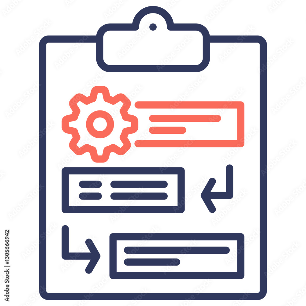 Poster workflow dual tone icon