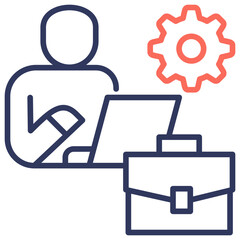 Worker Dual Tone Icon