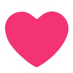 Pink heart isolated on white background 