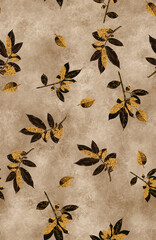 seamless pattern with abstract flowers