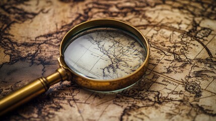 Building block graph and magnifying glass.