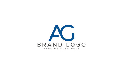 letter ag logo design vector template design for brand.