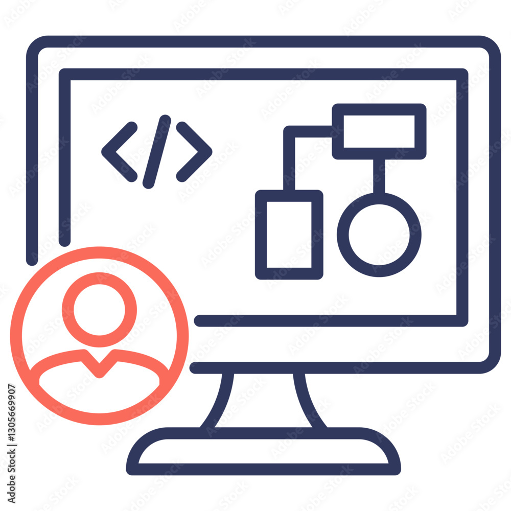 Poster software engineer dual tone icon