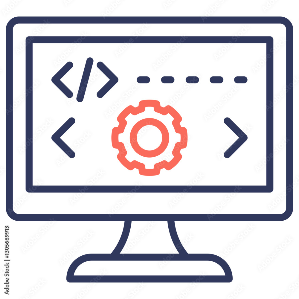 Aufkleber programming dual tone icon