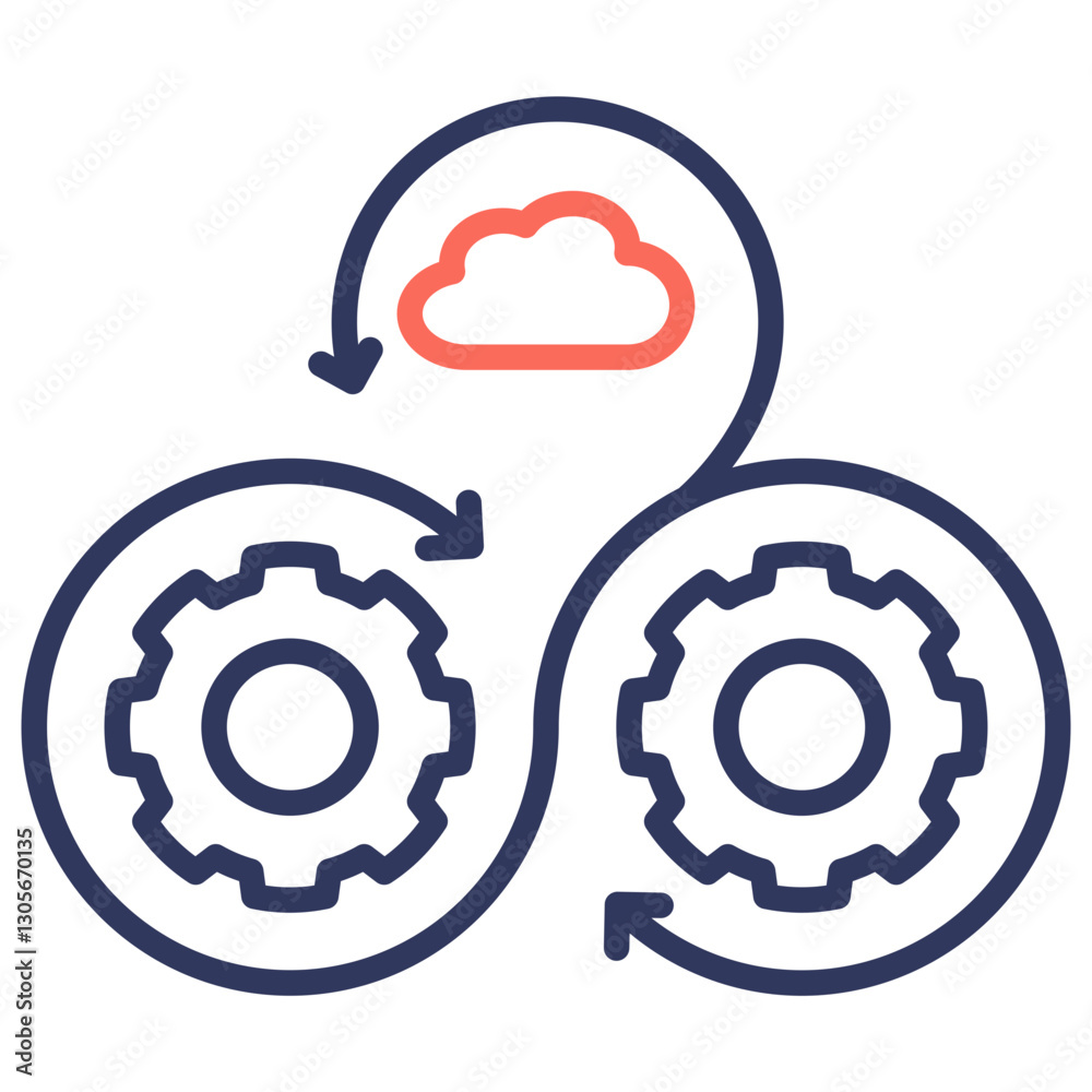 Poster devops dual tone icon