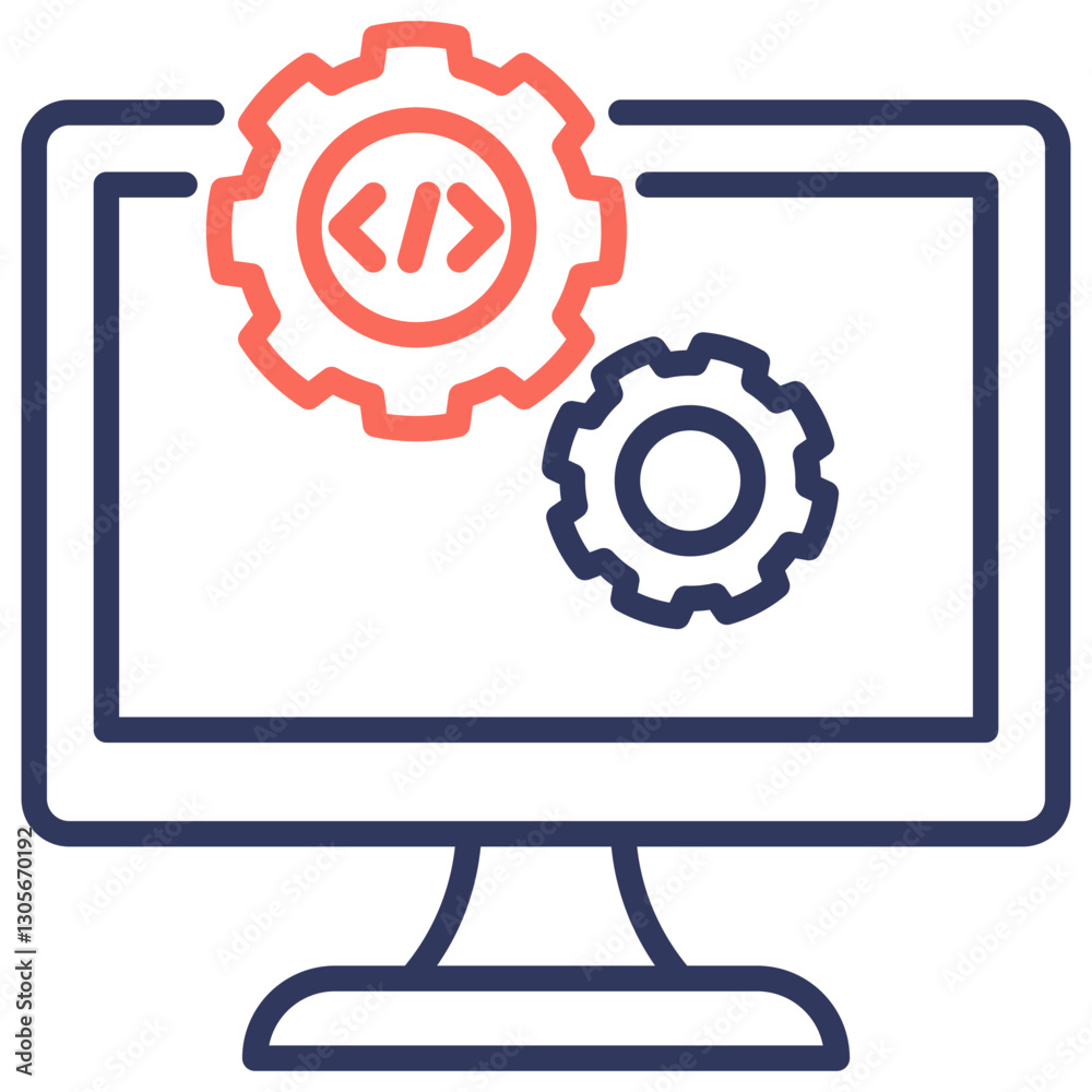 Poster software development dual tone icon