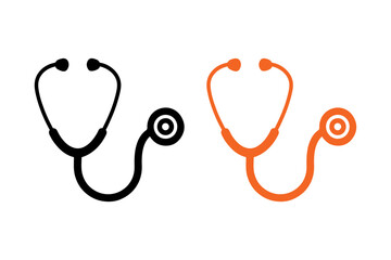 stethoscope on white background