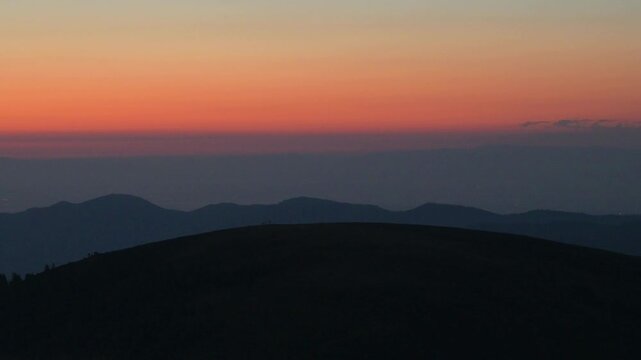 Sonnenaufgang, Bergkamm, Sommer, Hohneck, La Bresse, Vogesen, Elsass-Lothringen, Frankreich, Europa