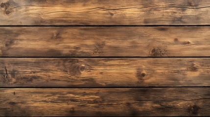 Naklejka premium Rustic dark wooden wall with deep grain texture, ideal for backgrounds, interior design elements, and natural vintage-inspired decor, Generative AI