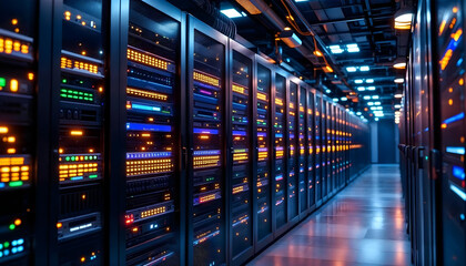 A Modern Server Room Technology background