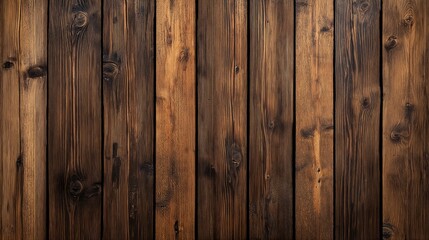 Fototapeta premium Rustic dark wooden wall with deep grain texture, ideal for backgrounds, interior design elements, and natural vintage-inspired decor, Generative AI