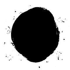  High-Contrast Rounded Black Brushes for Digital Art Poster