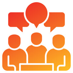 Conversation Glyph Gradient Icon