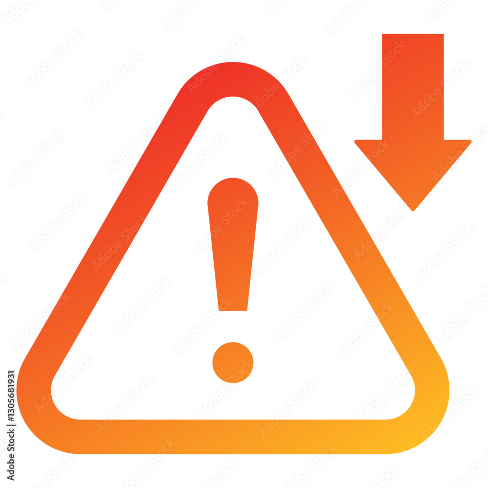 Poster Error Glyph Gradient Icon