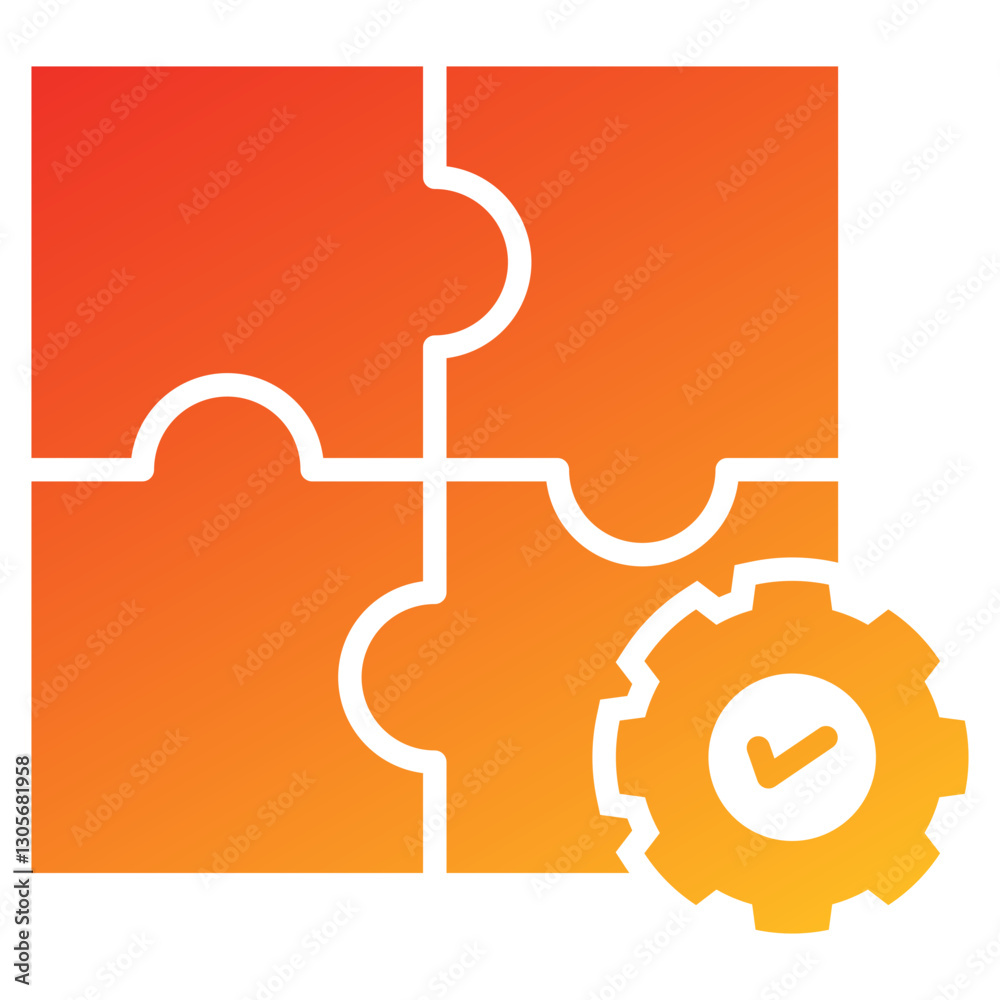 Poster complementary glyph gradient icon