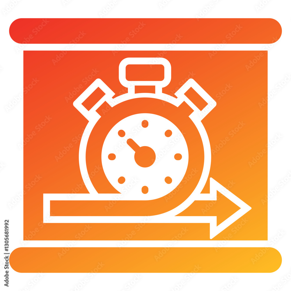 Poster agile glyph gradient icon