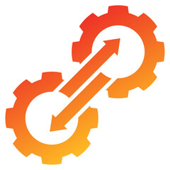 Transition Glyph Gradient Icon