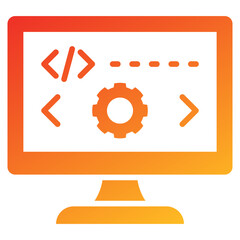 Programming Glyph Gradient Icon