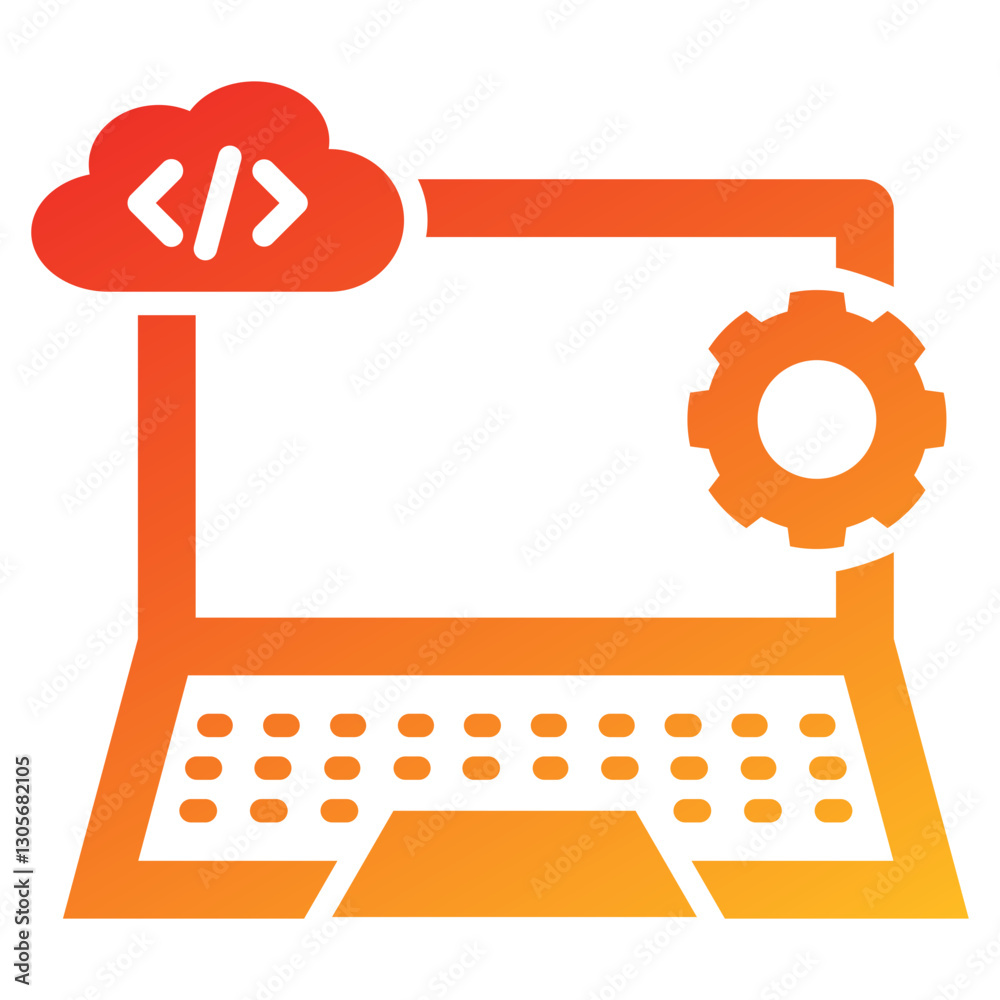Poster software glyph gradient icon
