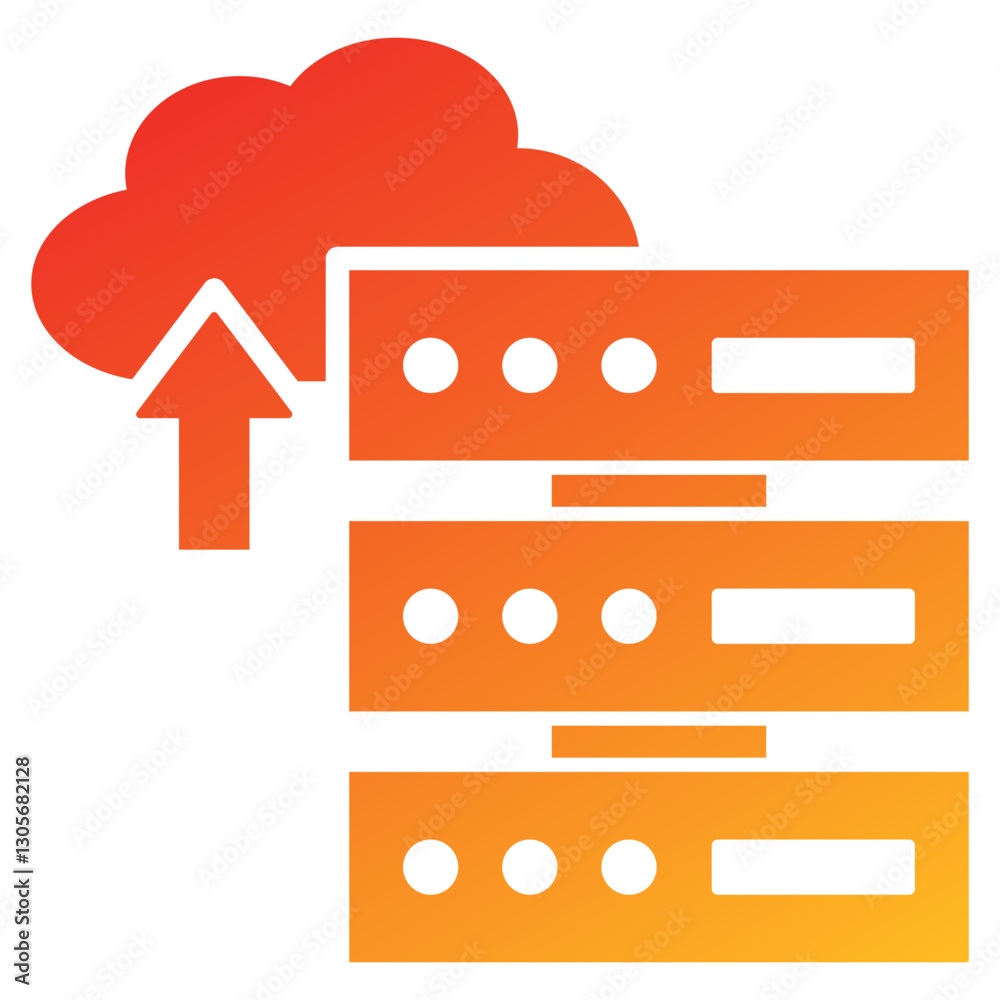 Poster deployment glyph gradient icon