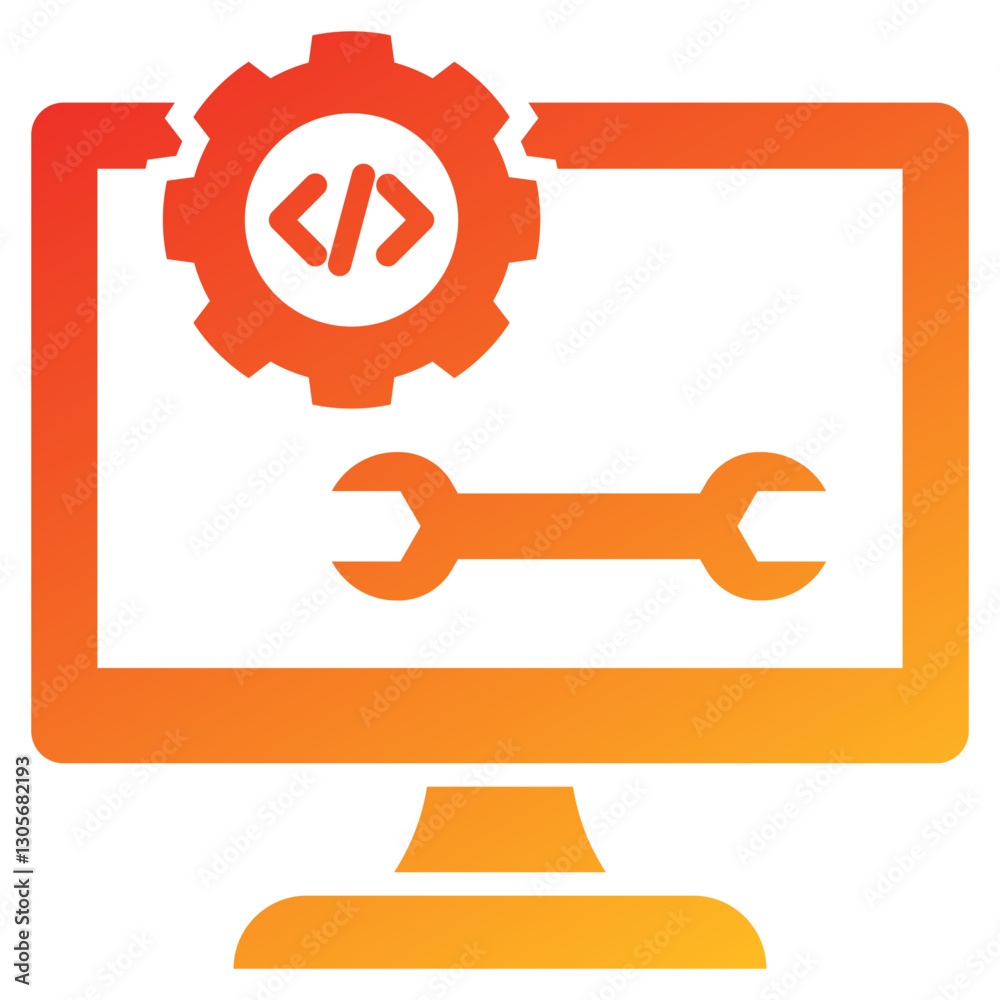 Poster Configuration Glyph Gradient Icon
