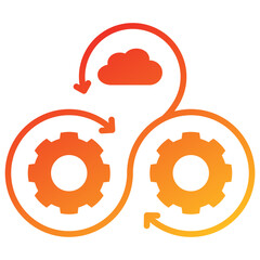 Devops Glyph Gradient Icon