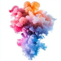 Fototapeta premium Dynamic Colored Smoke Collection with Vibrant Hues and Professional Studio Lighting Against Clean Background