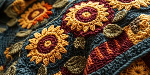 Granny Square Crochet Blanket
