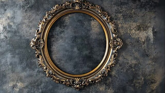 Elegant Antique Oval Frame on Dark Background