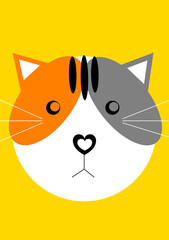 Obraz premium cat with a heart