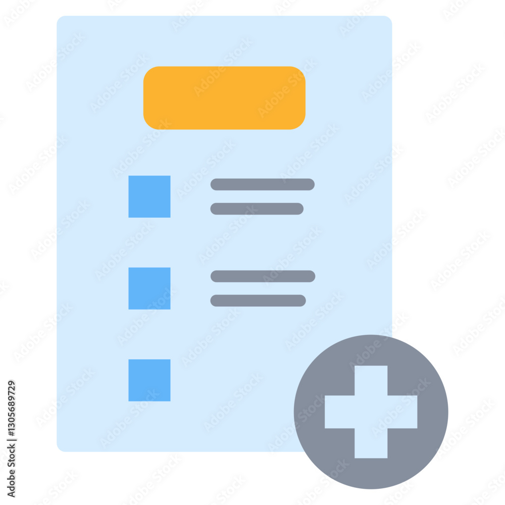 Poster add task flat icon