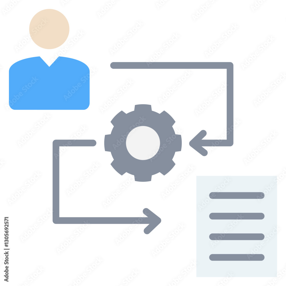 Poster workflow flat icon