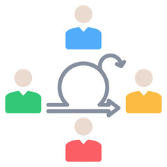 Agile Team Flat Icon