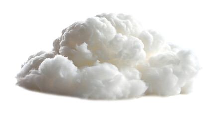 Fluffy White Cloud with Soft and Voluminous Texture Isolated on Transparent Background