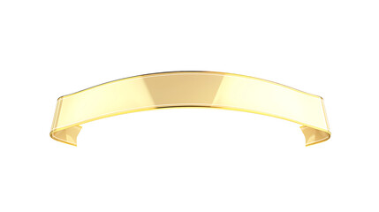 medal ribbon 3D, glossy gold