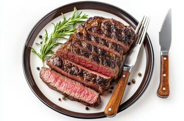Grilled steak preparation home kitchen culinary photography bright lighting close-up gourmet dining