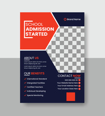 educational flyer design for school admission or modern flyer design for marketing