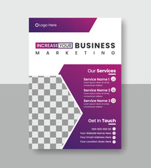 digital marketing agency business flyer design with modern layout premium vector template for print