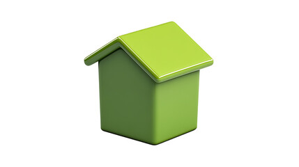 monopoly house 3D, green finish