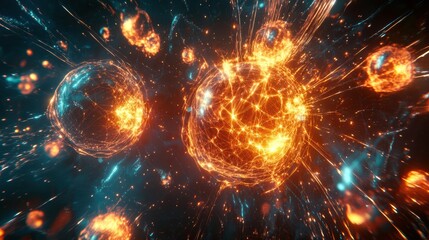 Obraz premium Quantum Neural AI Creating Futuristic Intelligence Image 3