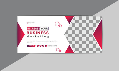 Corporate business facebook cover web banner ad banner template with photo