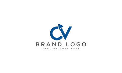 letter CV logo design vector template design for brand.