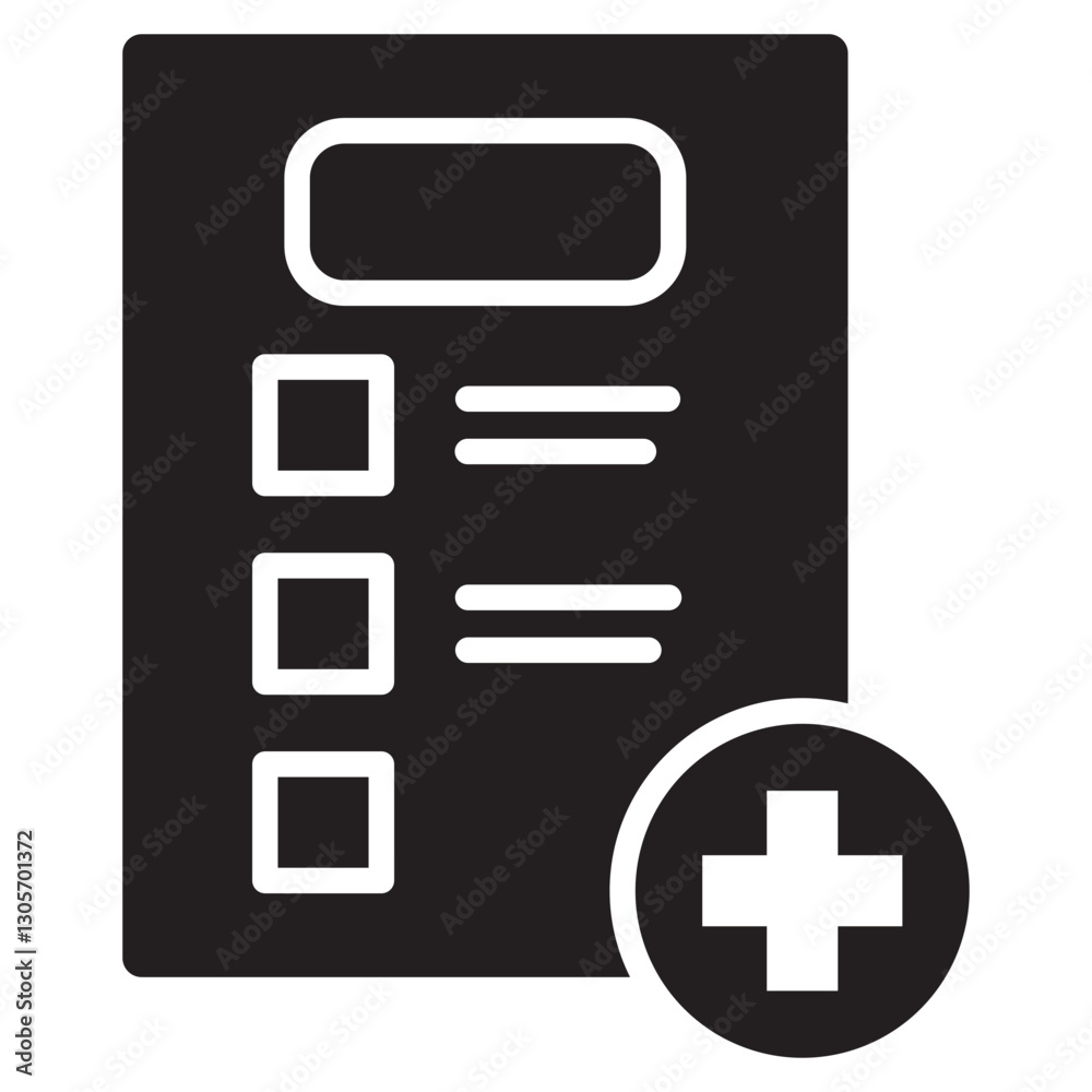 Poster add task glyph icon