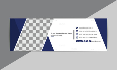 Corporate business Email signature design or electronic mail sign template for email marketing