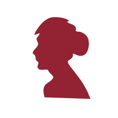 Female and male faces portraits
