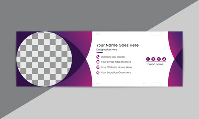 Modern email Signature or email footer design