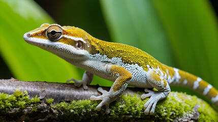 Fototapeta premium Mossy New Caledonian Gecko // Neukaledonischer Flechtengecko (Mniarogekko chahoua)