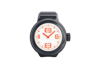 stopwatch 3D, glowing digital numbers