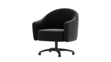 director�s chair 3D, black fabric seat