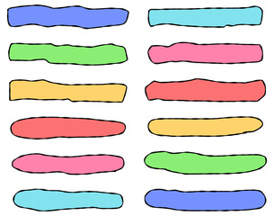 手書きのフレームセット、ゆるい形	